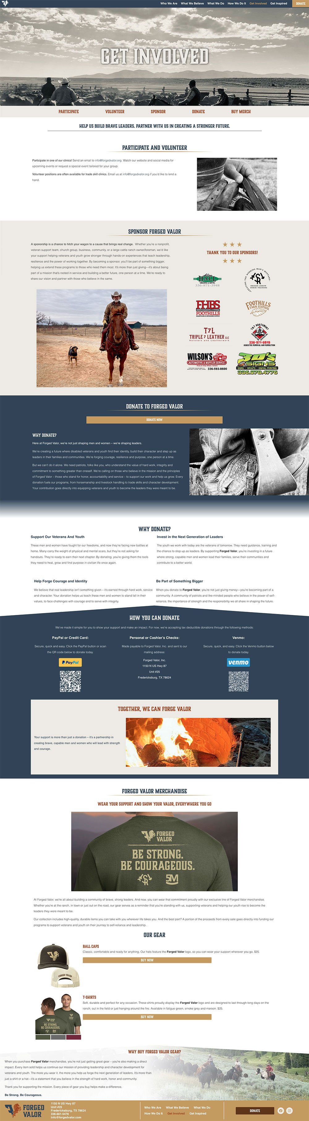 A website screenshot