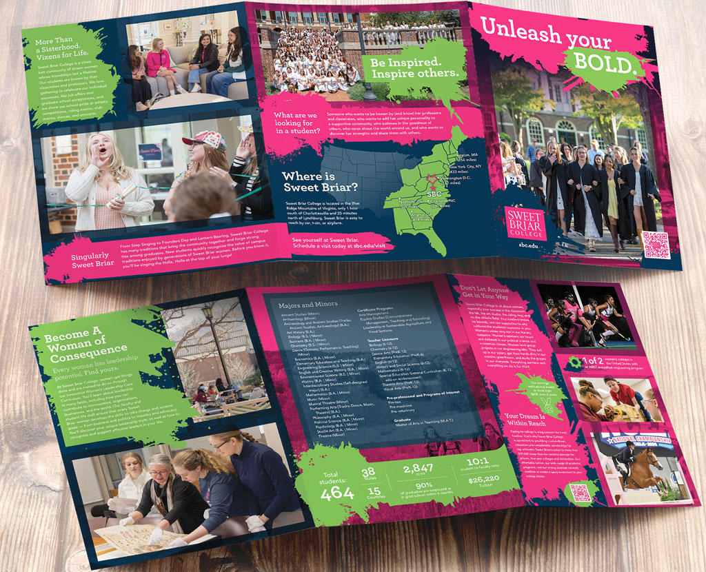 A trifold for Sweet Briar College